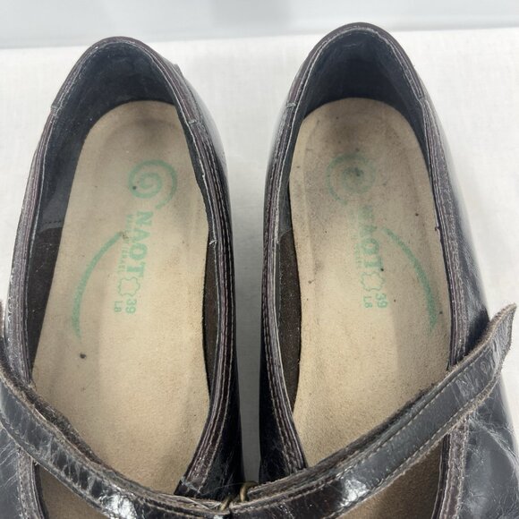 Naot Nau Mai Mary Jane Loafers Dark Brown Leather Size 39 US 8 8.5 - Picture 7 of 11